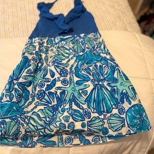 Lilly Pulitzer Blue and White Seashell Dress